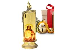 Tktouci Velas sin llama de oración LED,Vela de oración sin llama, Velas Religiosas LED, Vela de devocional, velas religiosas, velas festivas para el hogar de escritorio
