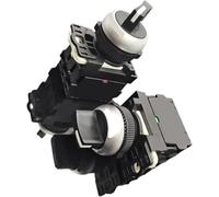 TKUO7 Interruptor selector de control industrial M22-WK-K02, 2 posiciones, NC, con reinicio automático, interruptor momentáneo modular, 10 unidades .at7