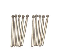 TKUONE Cabezal de pulido de diamante soldado con bola de 2/2,5/3/3,5/4/5/6 mm, vástago de 3 mm for pulir accesorios abrasivos, herramientas rotativas, 1/5/10 unidades
