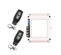 TKUONE Interruptor de control remoto for motor de 12 V CC, 400 W, 2 canales, avance, retroceso, subida, bajada, parada, bomba de agua, bomba de aceite, interruptor limitado inalámbrico TX RX