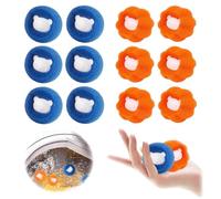 Tkxjry 12 PCS Atrapa Pelos Lavadora Mascotas, Bolas Atrapa Pelos para Lavadora, Bolas Quita Pelos Mascota, Bolas de Lavado Reutilizables para Recoger Pelos de Mascotas o Pelusas de Tela en Lavadoras