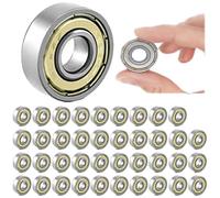 Tkxjry 40 Piezas Rodamientos de Bolas 608 ZZ, 8mm x 22mm x 7 mm Rodamientos de Bolas de Ranura, Rodamientos Skateboard, Rodamientos de Rueda de Monopatín, para monopatines, Scooters, Patines en línea