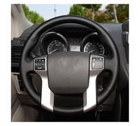 Tkxvcejv For Toyota For Land For Cruiser For Prado 2010 4.0L Automatic TX Customized Car Steering Wheel Cover Hand Suture Leather Non-Slip Funda Volante Coche(Negro)