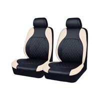 Tkxvcejv Fundas Asientos Coche Funda Cuero PU Asiento Coche Protector Completamente Rodeado Impermeable Ajuste Sedán SUV Camioneta Todas Estaciones(4 Piece-BG)