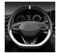 Tkxvcejv para Hyundai I30 para Creta para Tucson Ix35 para Solaris para Elantra para Santa Fe para Kona I40 para Palisade Cubiertas Volante Funda Volante Coche(White D Shape)