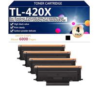 TL-420X Cartucho de Tóner Compatible para Pantum P3010DW P3300DN P3300DW M6700D M6700DWM 7100DN 7100DW M6800FDW Impresoras, Alto Rendimiento 6000 Páginas, Impresión Clara,Black-4 Pack