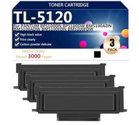 TL-5120 Cartuchos de Tóner Compatibles para PANTUM BP5100DN BP5100DW BM5100ADN BM5100ADW BM5100FDN BM5100FDW Impresoras, Alto Rendimiento 3000 Páginas, Impresión de Alta Definición,Black-3 Pack