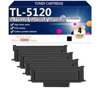TL-5120 Cartuchos de Tóner Compatibles para PANTUM BP5100DN BP5100DW BM5100ADN BM5100ADW BM5100FDN BM5100FDW Impresoras, Alto Rendimiento 3000 Páginas, Impresión de Alta Definición,Black-4 Pack