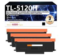 TL-5120H Cartuchos de Tóner Compatibles para Pantum BP5100DN BP5100DW BM5100ADN BM5100ADW BM5100FDN BM5100FDW Impresoras, Alto Rendimiento 6000 Páginas,Black-3 Pack