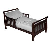 TL Care Minky Dot Chenille 4 Piece Toddler Bed Set, Gray by TL Care