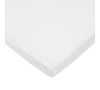 TL Care Supreme Sábana bajera ajustable de punto de punto de algodón 100%, Blanco, Cradle