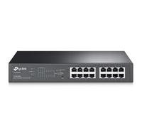TP-Link TL-SG1016PE Gestionado L2 Gigabit Ethernet (10/100/1000) Energía sobre Ethernet (PoE) 1U Negro