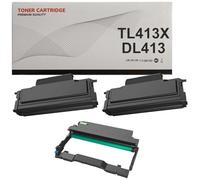 TL413X DL413 Pack 2 Toner y 1 Tambor (Drum) Compatible con Pantum M7107DN, M7107DW, P3307DN, P3307DW