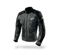 TLA BURNOUT - Chaqueta de moto con protecciones CE | Chaqueta de moto de 2 capas con membrana | Chaqueta moto hombre 2 estaciones invierno/verano | Chaqueta moto y scooter para hombre y mujer, gris,