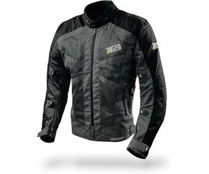TLA BURNOUT - Chaqueta de moto con protecciones CE | Chaqueta de moto de 2 capas con membrana | Chaqueta moto hombre 2 estaciones invierno/verano | Chaqueta moto y scooter para hombre y mujer, gris,