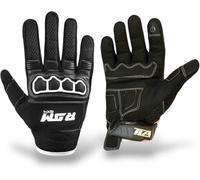TLA RAM Guantes de Moto con protección CE en Nudillos, Tallas hasta 5XL Hombre & Mujer - Transpirables, táctiles - Alta protección contra Impactos, Media estación