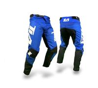 TLA T-One - Pantalones de moto de cross, enduro, quad, resistentes, ligeros, tallas hasta 46-6XL para hombre, mujer y niño. Ropa de moto, traje de motocross, Enduro, Quad, azul/negro, XS