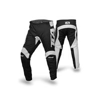 TLA T-One Pantalones de Motocross - Enduro | Ropa Moto | Mono Hombre Mujer Niño | Quad, Negro / Azul Claro, L