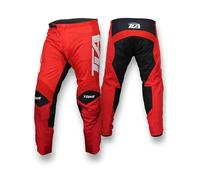 TLA T-One - Pantalones de motocross Enduro - Ropa Motocross - Quad traje de moto para hombre, mujer y niño, rojo/negro, 3XL
