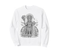 Tlaloc Azteca Lluvia Dios Tormenta Sagrada Templo Mito Línea Arte Sudadera