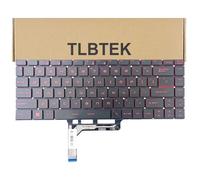 TLBTEK Blackligt - Teclado de repuesto compatible con MSI MS-14B1, MS-14B3, MS-16Q1, MS-16Q2, MS-16Q3, MS-16Q4, MS-16R1, MS-16R2, MS-16R3, MS-16R4, MS-16R5, MS-16R6, MS-16R6, MS-S-16R8 Laptop serie MS
