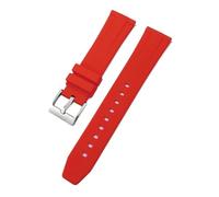 TLCBAZCF 18 19 20 21 22 mm Correa de reloj de goma Compatible con Rolex Compatible con IWC Compatible con Tissot Sports Pulseras de correa de reloj de silicona(Red,20mm)