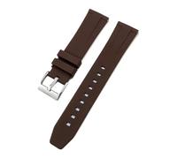 TLCBAZCF 18 19 20 21 22 mm Correa de reloj de goma Compatible con Rolex Compatible con IWC Compatible con Tissot Sports Pulseras de correa de reloj de silicona(Brown,18mm)