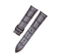 TLCBAZCF Accesorios de reloj con hebilla de oreja curvada en arco, compatibles con Frederique Constant, 20mm, 21mm, capa superior de cuero, patrón de bambú(Dark brown,21mm)