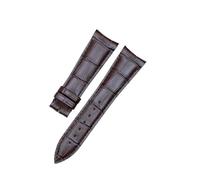 TLCBAZCF Adecuado Compatible con la correa de reloj Frederique Constant, hebilla de cuero de primera capa, 23mm, cinturón de reloj for hombre negro y marrón oscuro(Dark brown)