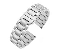 TLCBAZCF Cadena de reloj de 20 mm y 22 mm compatible con EDIFICE EFV-540, 500, EFS-S510, EFB-650, EQB-501, EFR-303L/303D, correa de acero inoxidable for hombre.(3101 silver,18mm)