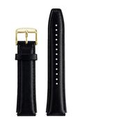 TLCBAZCF Compatible con A159W-N1 A158WA A168 A159 AE1200 AQ230 700 18 mm Correa de reloj de cuero for hombre Correa de reloj de piel de vaca cuadrada pequeña retro(Black-gold)