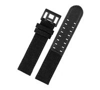 TLCBAZCF Compatible con Hamilton H760250 H77616533 H70605963 H68201993 Khaki Field WatchBand Correa de reloj de cuero y nailon for hombre 20 22 Accesorios(Black-black clasp,22mm)