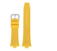 TLCBAZCF Compatible con la colección Citizen TSUYOSA NJ0150 NJ0151ME Correas de reloj de silicona Pulsera for hombres y mujeres Correa de reloj de caucho fluorado FKM 9 mm(Yellow)