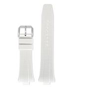 TLCBAZCF Compatible con la colección Citizen TSUYOSA NJ0150 NJ0151ME Correas de reloj de silicona Pulsera for hombres y mujeres Correa de reloj de caucho fluorado FKM 9 mm(White)