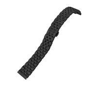 TLCBAZCF Correa De Reloj Curvada De Acero Inoxidable Compatible con Tissot Compatible con Longines Correa Negra Plateada En Oro Rosa 12 14 16 18 20 21 22 23 24 mm(Black,19mm)