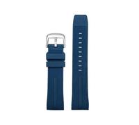 TLCBAZCF Correa de reloj de caucho curvada de 21 mm y 22 mm, compatible con Heuer F1 CAZ101 FORMULA 1, esfera de 43 mm, correa de silicona deportiva de colores.(Dark Blue Silver,21mm)