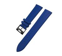 TLCBAZCF Correa de reloj de caucho natural FKM Fluororubber de 21 mm y 22 mm compatible con Breitling Superocean Avenger Heritage Correa de reloj suave con hebilla plegable(Silver Yellow,22mm)