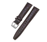 TLCBAZCF Correa de reloj de cocodrilo 20mm 21mm 22mm Compatible con IWC Pilot Mark portugués Portofino negro azul marrón correa de cocodrilo(Brown Style 1,21mm)