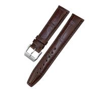 TLCBAZCF Correa de reloj de cocodrilo 20mm 21mm 22mm Compatible con IWC Pilot Mark portugués Portofino negro azul marrón correa de cocodrilo(Brown Style 2,20mm)