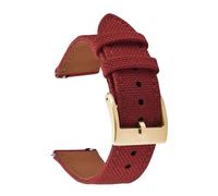 TLCBAZCF Correa de reloj de liberación rápida de nailon de cuero híbrido 18/20/22 mm compatible con correa deportiva SKX007 SKX009(Red 3,18mm)
