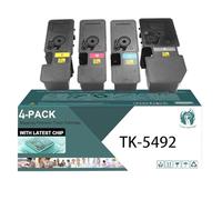 TLCGQF Cartucho De Tóner De Alto Rendimiento TK-5492K Para Impresoras Kyocera ECOSYS Ma2101cfx, MA2101CWFX, PA2101CWX Y PA2101CX Cartucho De Tóner TK-5490K (KCMY),4colors