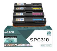 TLCGQF Cartucho de tóner en color SPC310, compatible con los cartuchos de impresora Ricoh Aficio SP C231N C231SF C232DN C232SF C242DN C242SF C311N C312DN C320DN C342DN.,4 colors