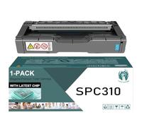 TLCGQF Cartucho de tóner en color SPC310, compatible con los cartuchos de impresora Ricoh Aficio SP C231N C231SF C232DN C232SF C242DN C242SF C311N C312DN C320DN C342DN.,Cyan