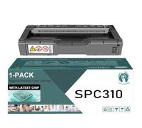 TLCGQF Cartucho de tóner en color SPC310, compatible con los cartuchos de impresora Ricoh Aficio SP C231N C231SF C232DN C232SF C242DN C242SF C311N C312DN C320DN C342DN.,Negro