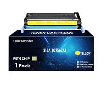 TLCGQF Cartucho De Toner Reemplazable 314A Para HP Color Laserjet 2700 2700N 3000 3000Dn 3000Dtn Cartucho Q7560A Q7561A Q7562A Q7563A Suministros De Alto Rendimiento,Amarillo