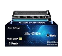 TLCGQF Cartucho De Toner Reemplazable 314A Para HP Color Laserjet 2700 2700N 3000 3000Dn 3000Dtn Cartucho Q7560A Q7561A Q7562A Q7563A Suministros De Alto Rendimiento,Negro