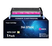 TLCGQF Cartucho De Toner Reemplazable 314A Para HP Color Laserjet 2700 2700N 3000 3000Dn 3000Dtn Cartucho Q7560A Q7561A Q7562A Q7563A Suministros De Alto Rendimiento,Rojo