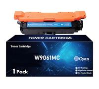 TLCGQF Cartucho De Tóner Reemplazable W9060MC W9061MC W9062MC W9063MC Para Consumibles De Oficina HP Color Laserjet Serie E55040dn E57540dn (Con Chip),Cyan