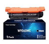 TLCGQF Cartucho De Tóner Reemplazable W9060MC W9061MC W9062MC W9063MC Para Consumibles De Oficina HP Color Laserjet Serie E55040dn E57540dn (Con Chip),Negro