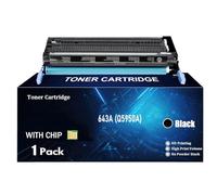 TLCGQF Q5950a Q5951a Q5952a Q5953a Cartucho Toner 643A Consumibles Para Hp Color Laserjet 4700 4700Dn 4700Dtn 4700N 4700Ph Con Chip Cartucho Toner Alto Rendimiento,Negro
